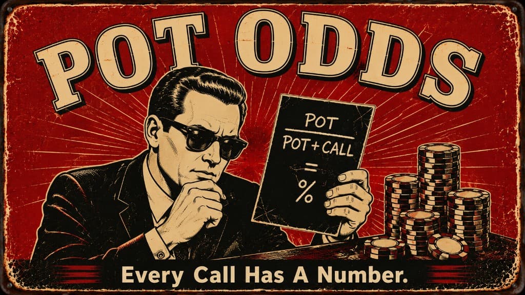 Vintage pulp poster: POT ODDS — Every Call Has A Number.