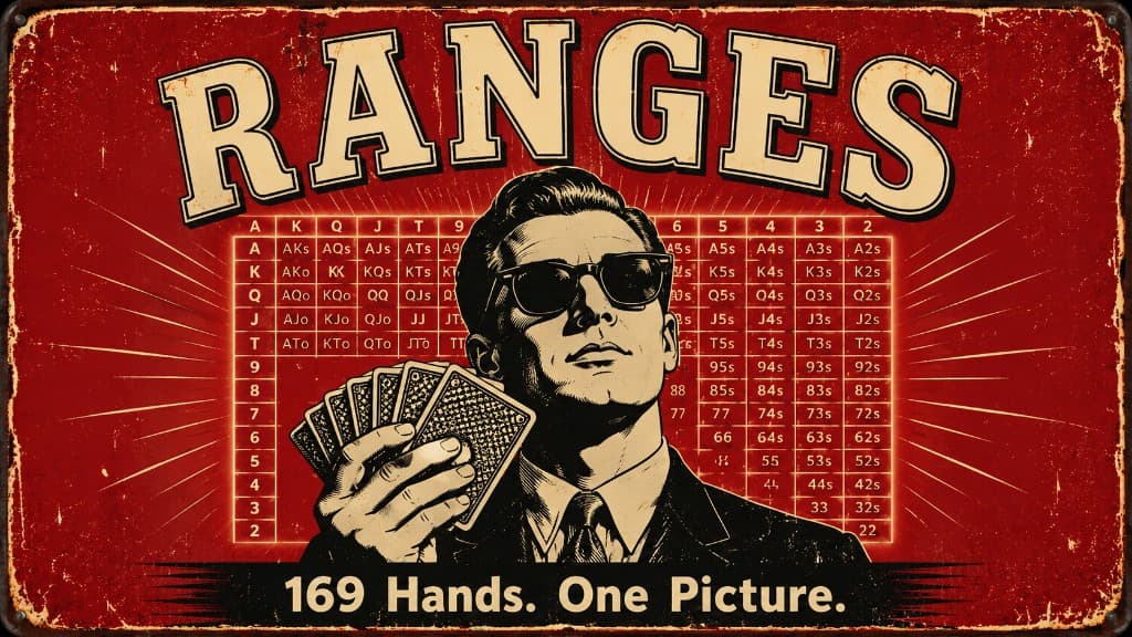 Vintage pulp poster: RANGES — 169 Hands. One Picture.
